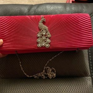 Best offer accepted! Pink clutch with silver accessories